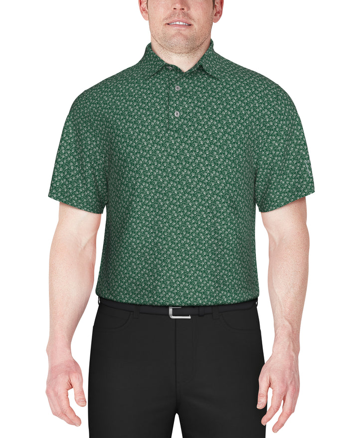 Floral Print Golf Polo (Storm) 