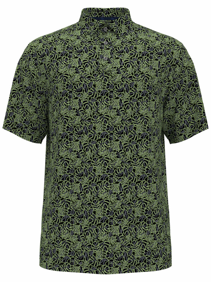 Men's Foliage Print Golf Polo