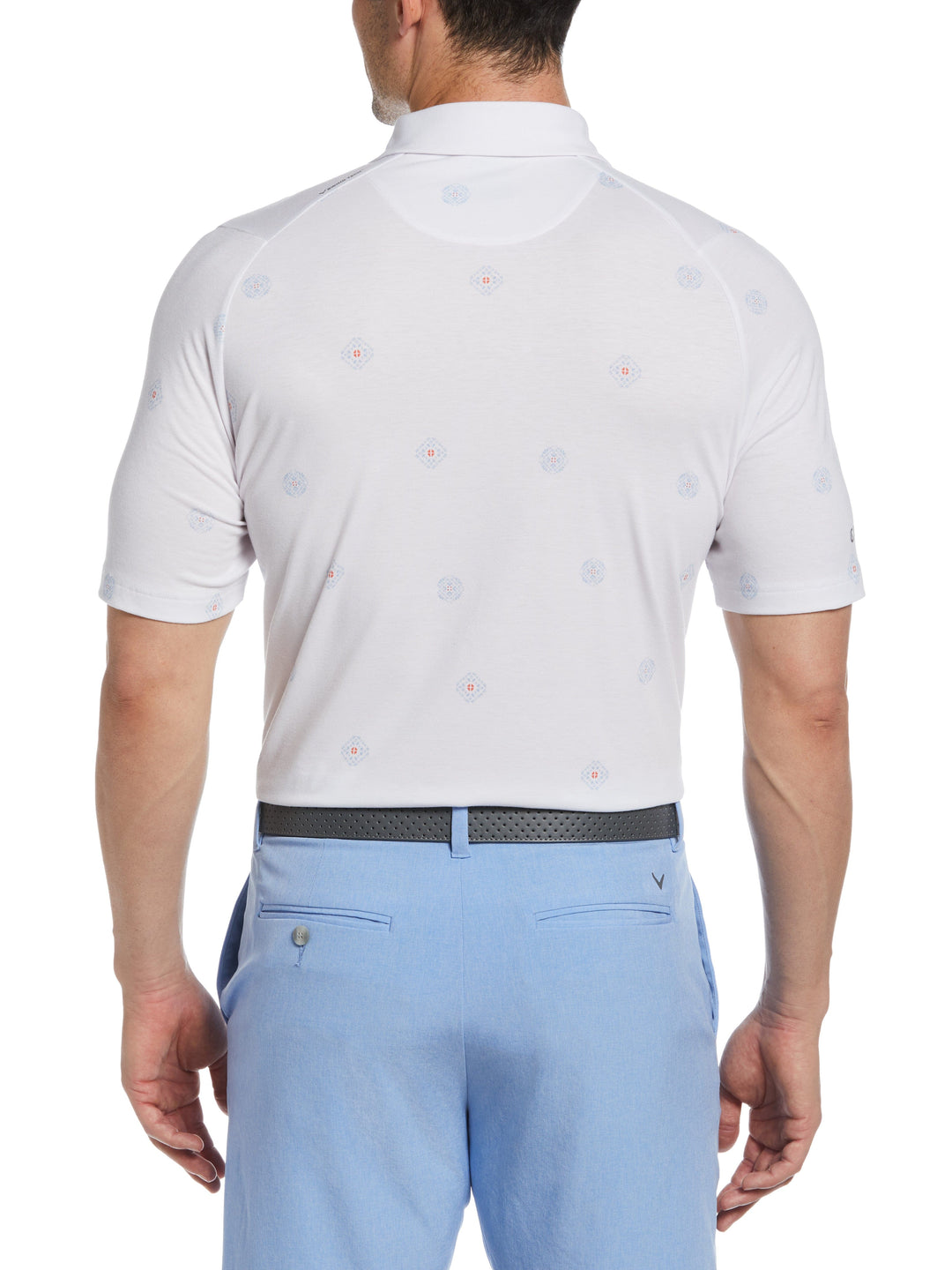 Foulard Print Golf Polo (Bright White) 