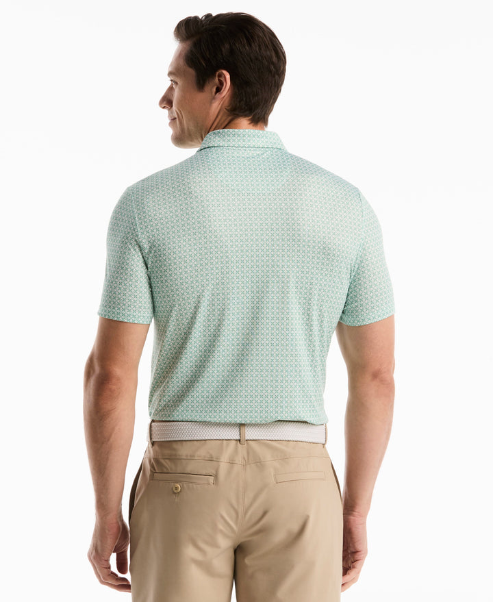 Men's Framed Floral Geo Print Polo