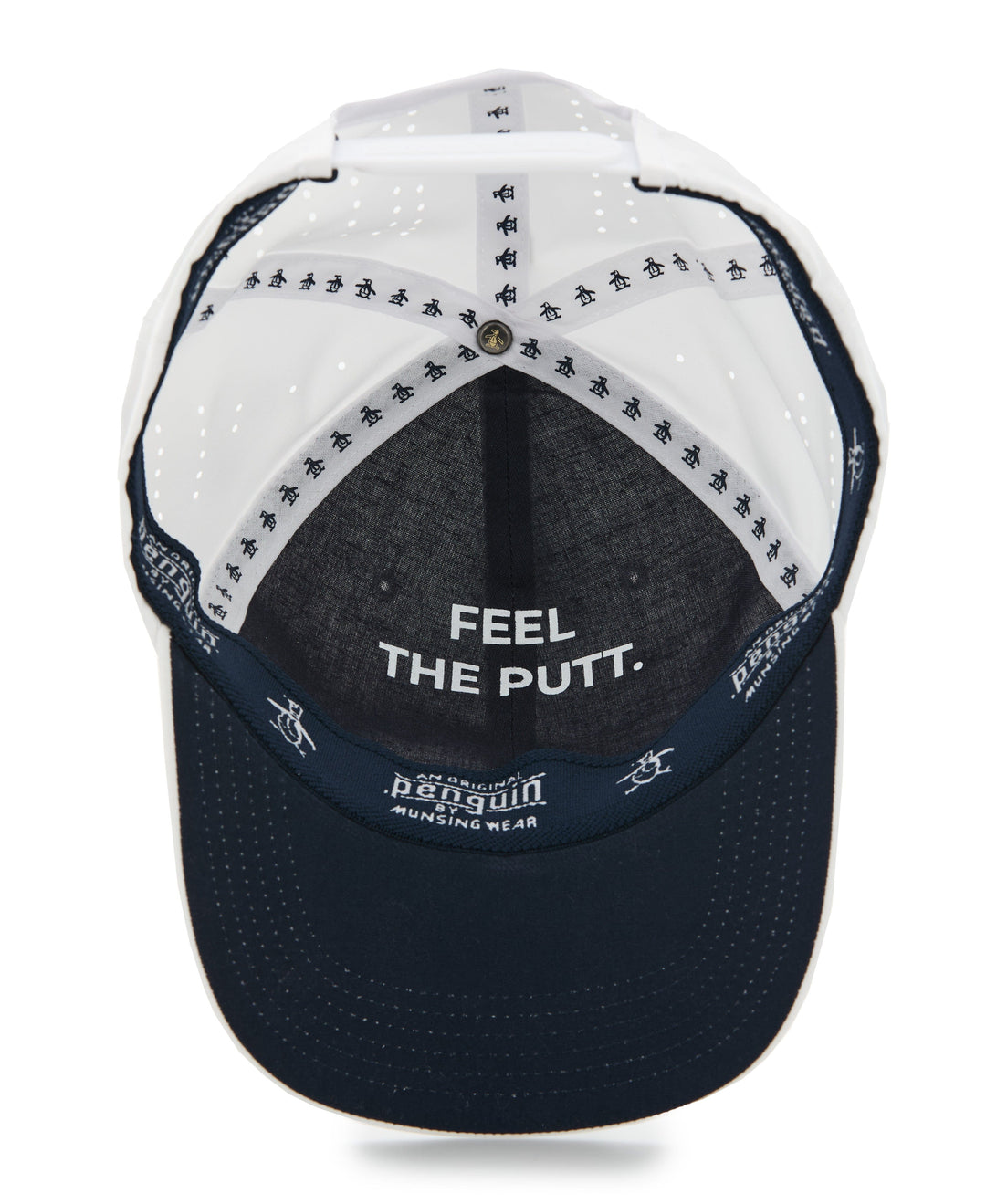 French Riviera Packable Adjustable Golf Hat (Bright White) 