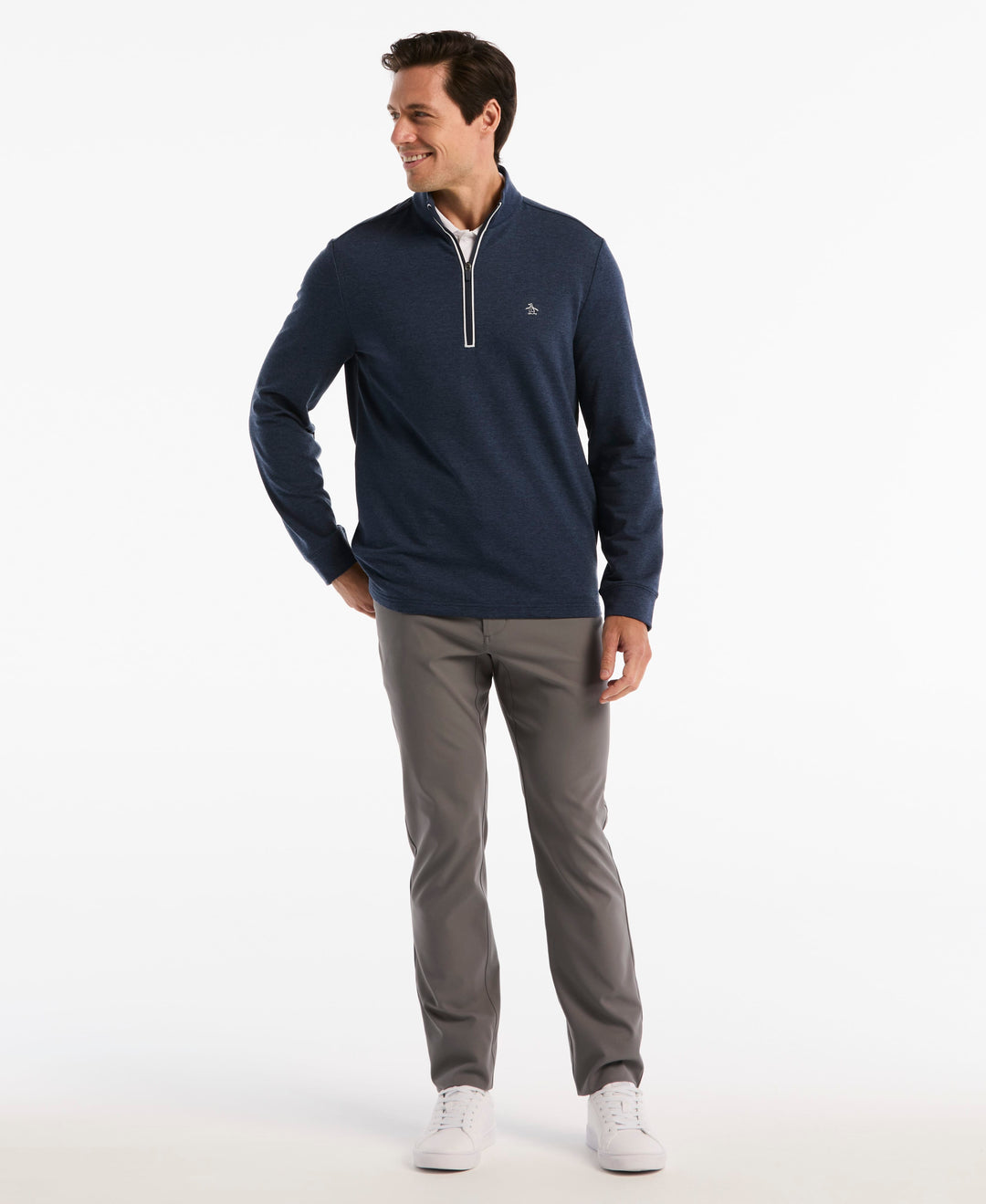 Men's French Terry Quarter Zip Earl Pull-Over