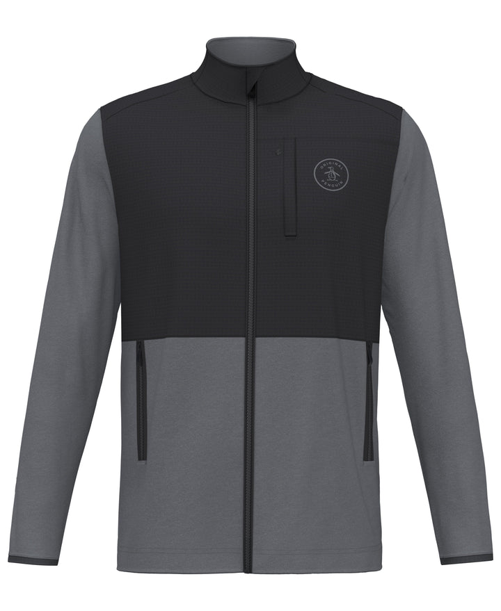 Full Zip 90s Golf Sweater (Dark Caviar Heather) 