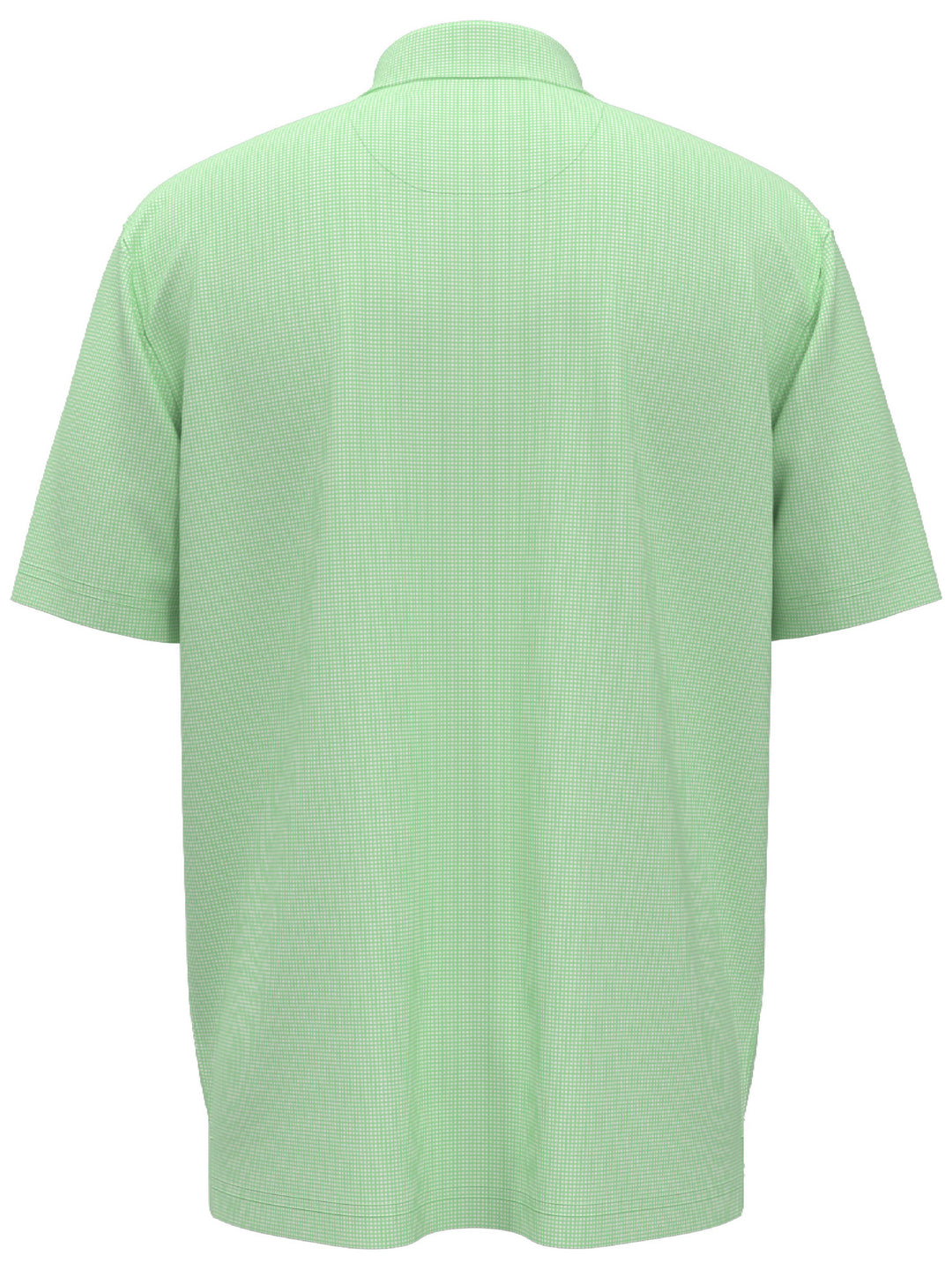 Men's Gingham Print Golf Polo