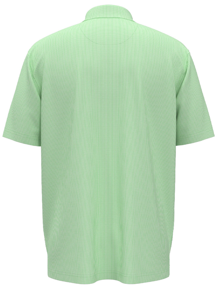 Men's Gingham Print Golf Polo