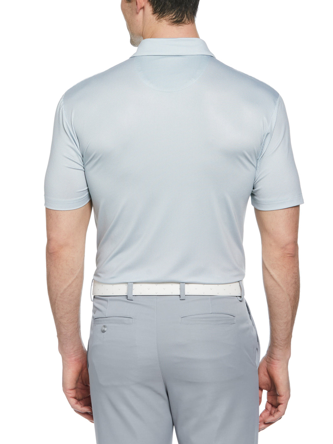 Men's Gingham Print Golf Polo