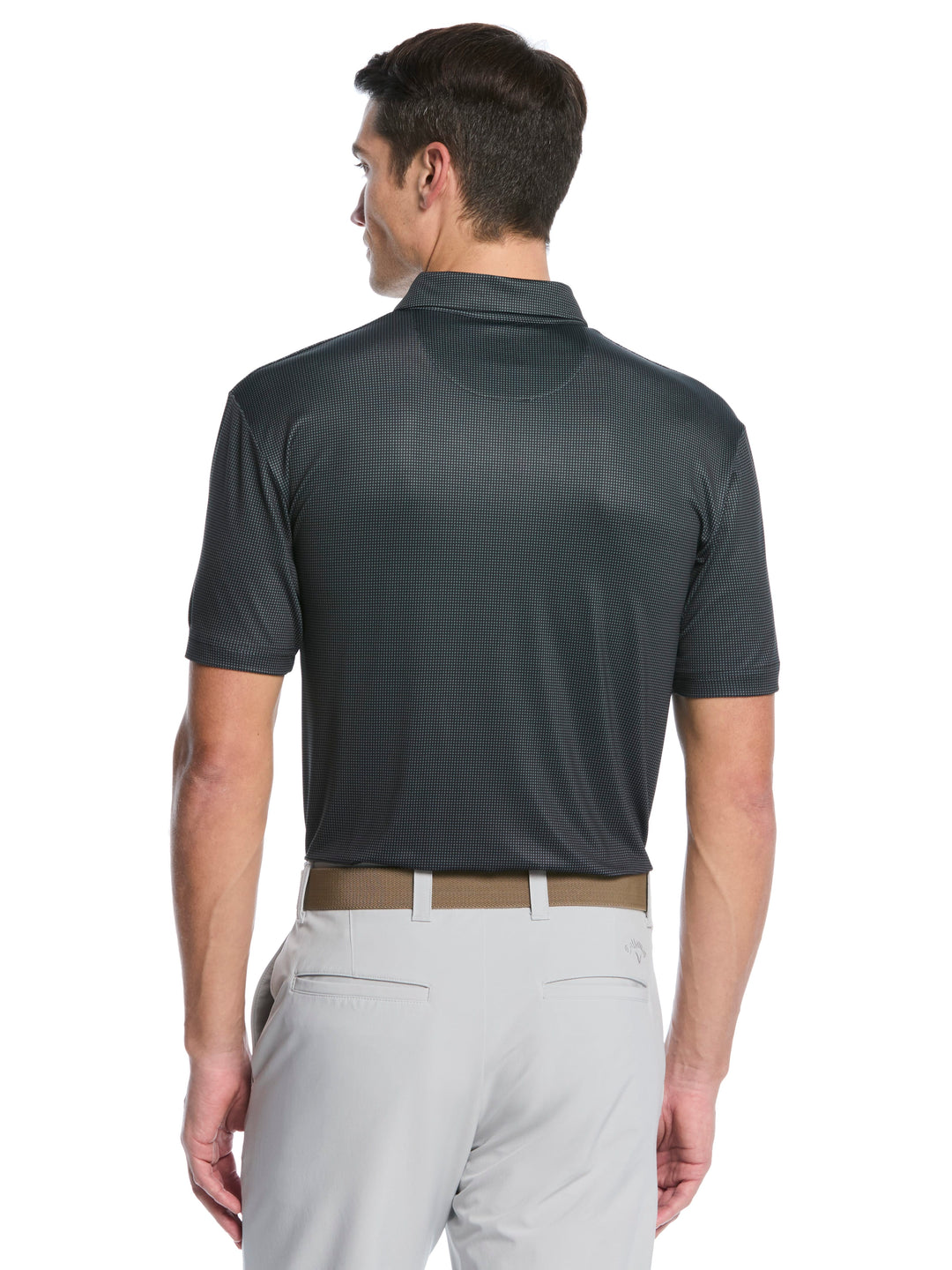 Men's Gingham Print Golf Polo