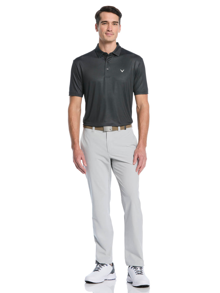 Men's Gingham Print Golf Polo