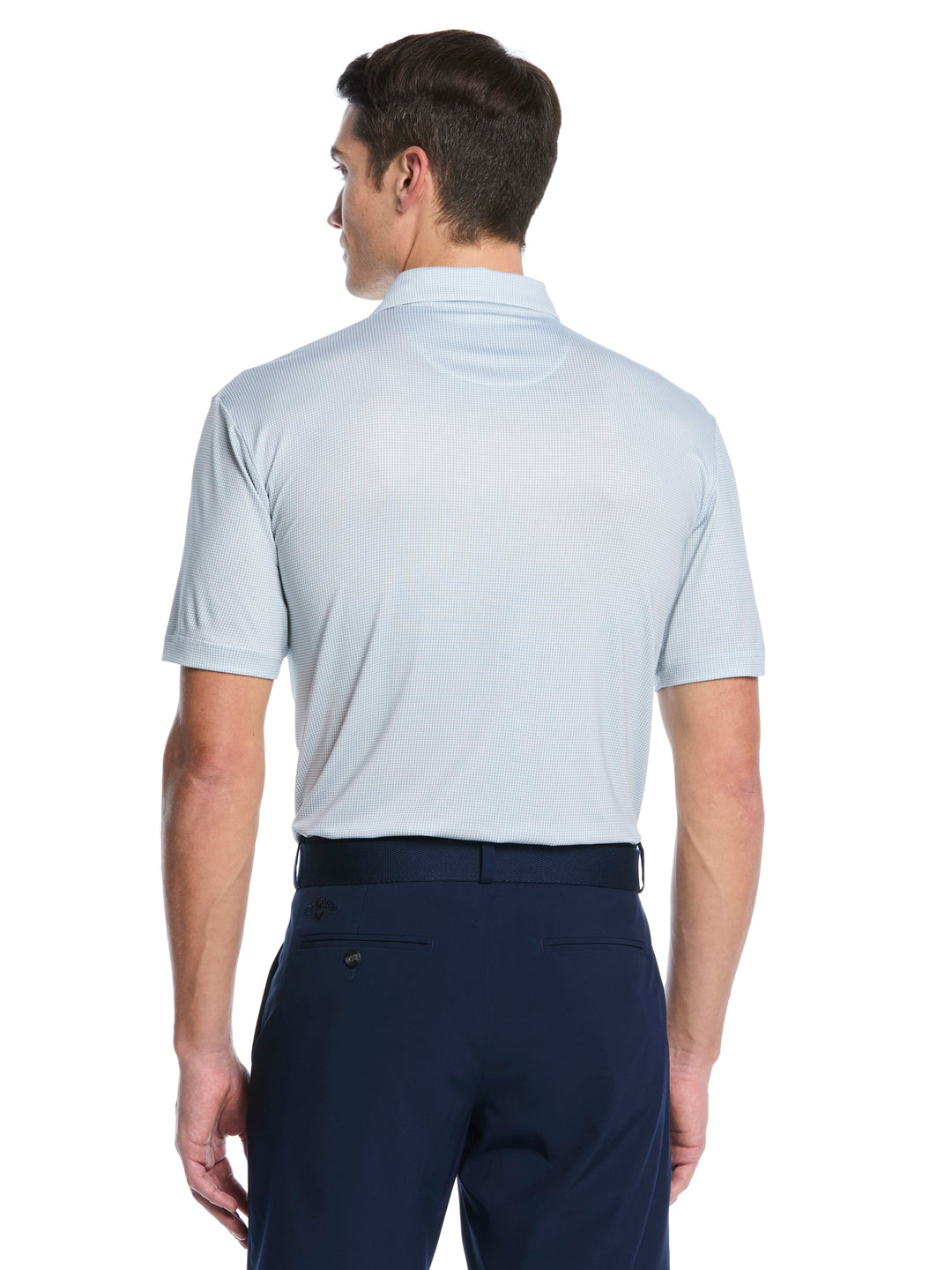 Men's Gingham Print Golf Polo