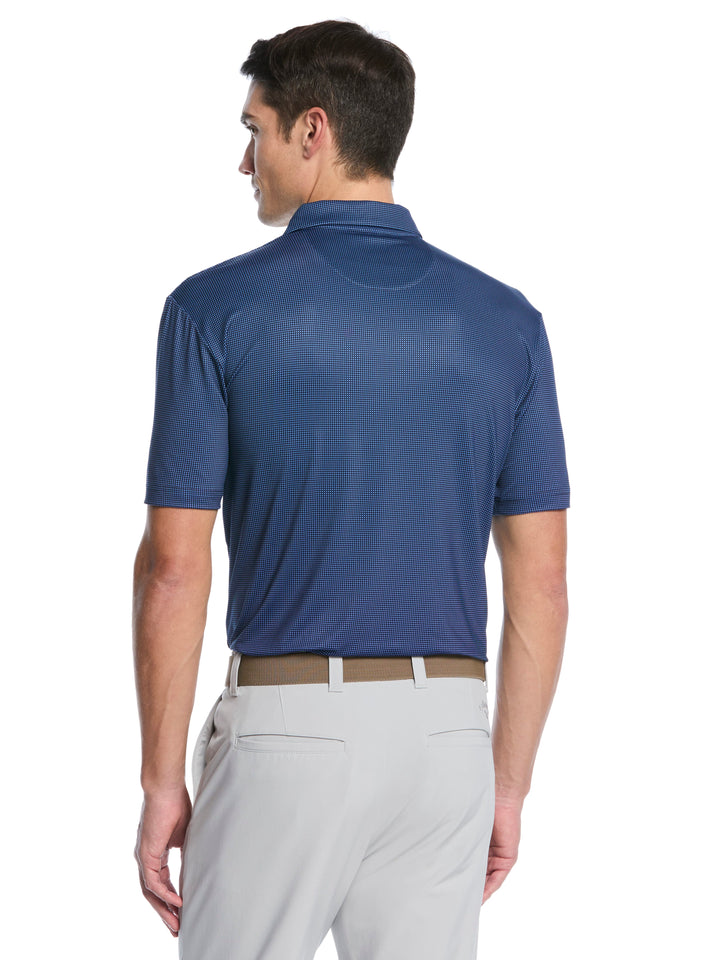 Men's Gingham Print Golf Polo