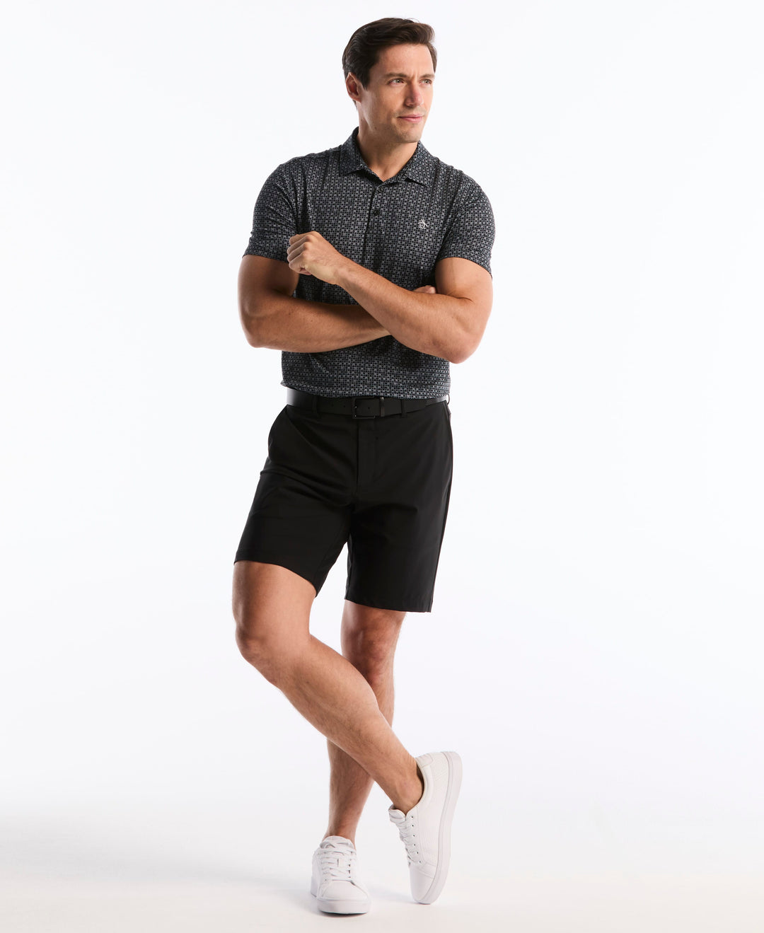 Mod Gingham Golf Polo (Caviar) 