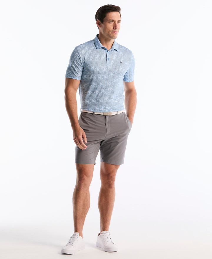 Gingham Print Polo (Blissful Blue) 