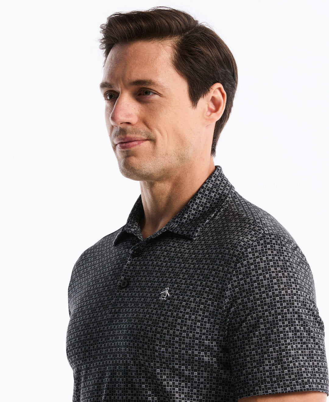 Mod Gingham Golf Polo (Caviar) 