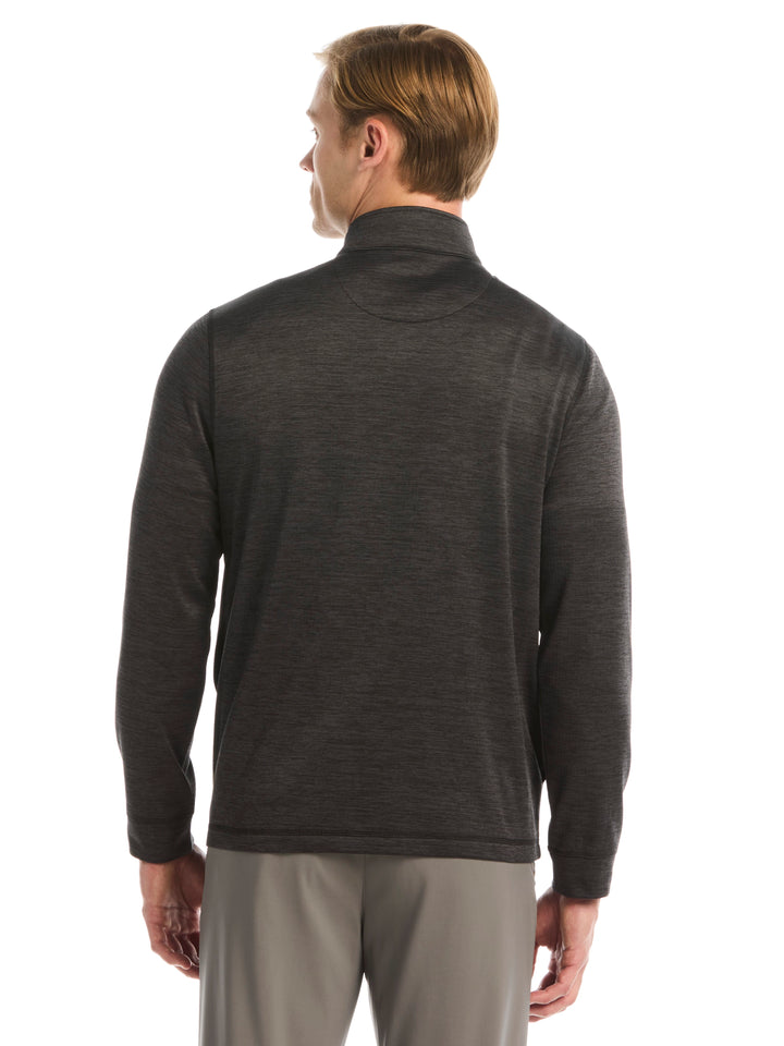 Men's Grid Fleece Back Heather Full Zip Jacket