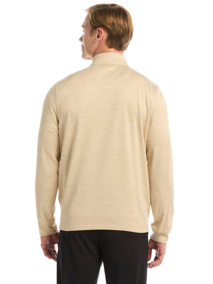 Men's Grid Fleece Back Heather Full Zip Jacket