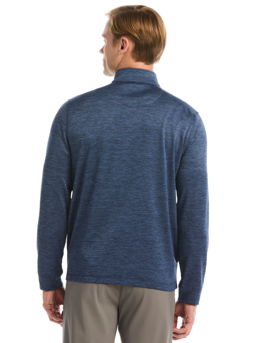 Men's Grid Fleece Back Heather Full Zip Jacket