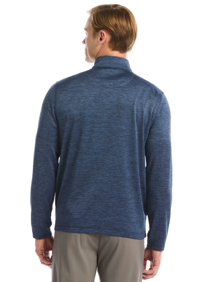 Men's Grid Fleece Back Heather Full Zip Jacket