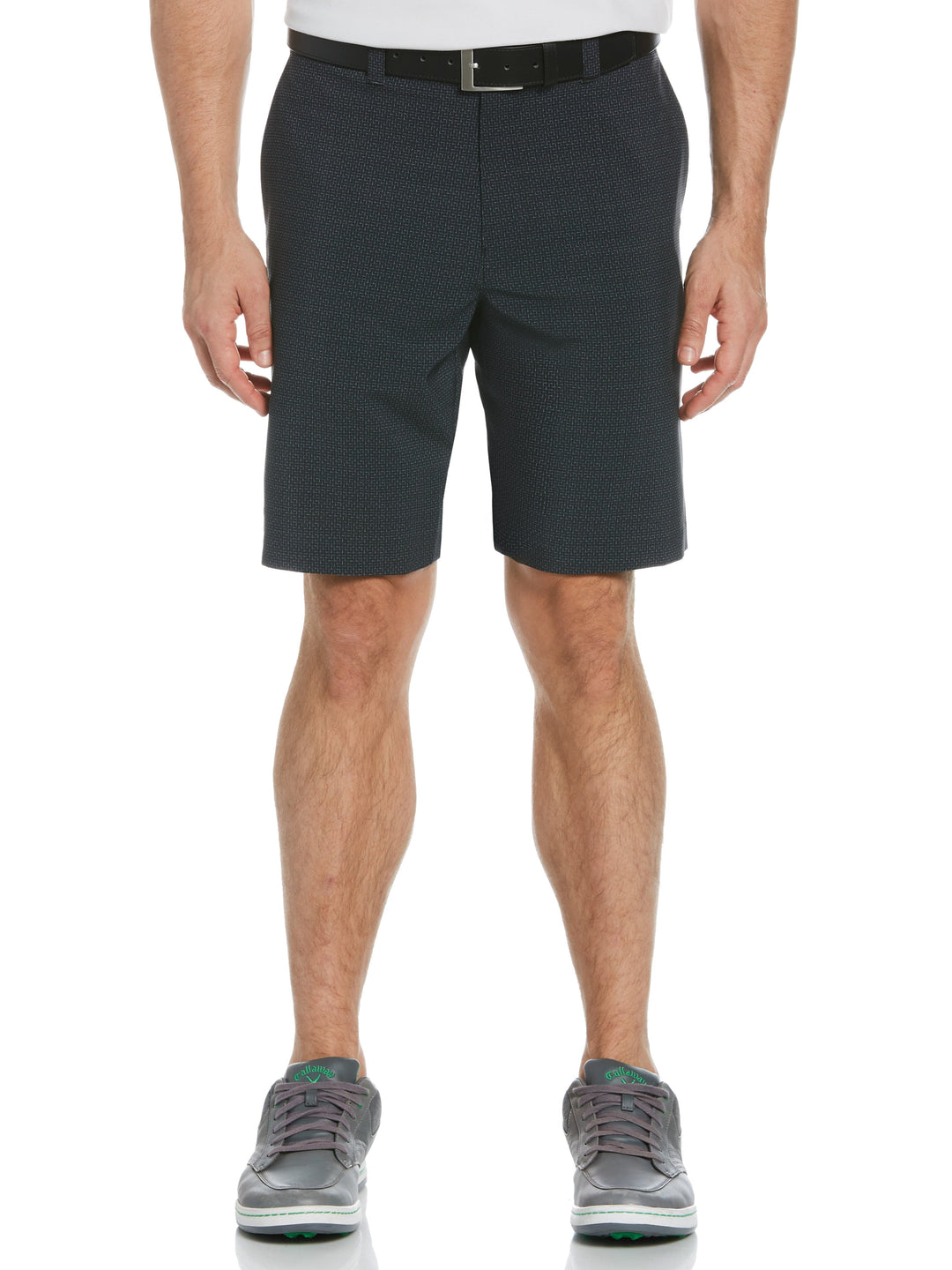 Mens Grid Print Short (Caviar) 