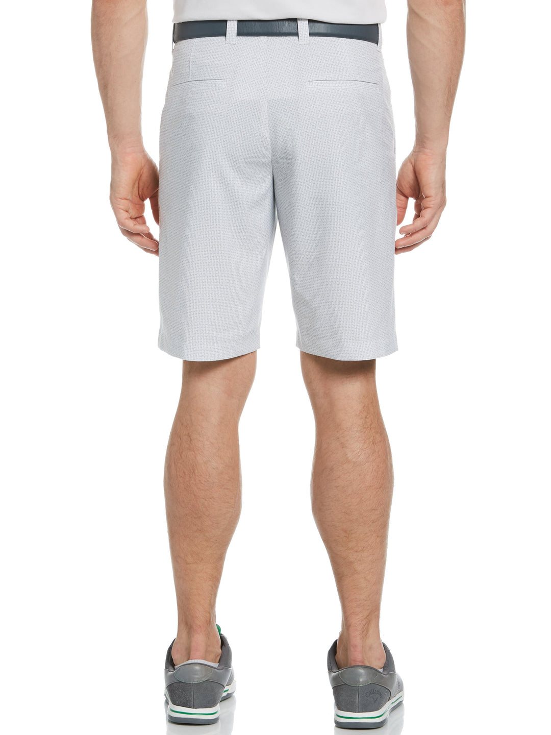 Mens Grid Print Short (Bright White) 