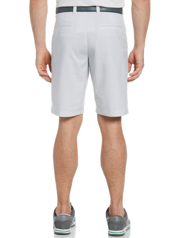 Mens Grid Print Short (Bright White) 