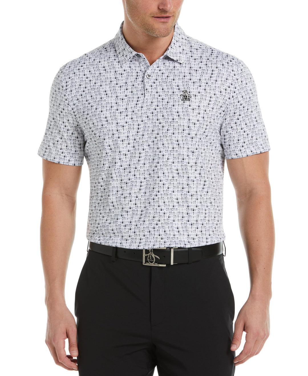 Have a Beer Novelty Print Golf Polo (Bright White) 