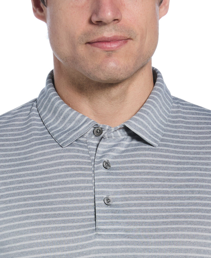 Heather Feeder Stripe Golf Polo (Tradewinds Htr) 