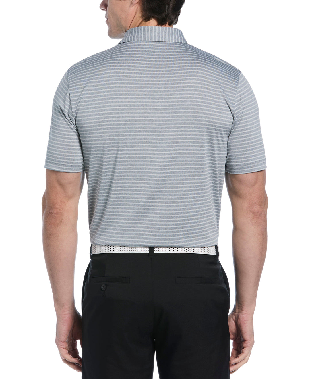 Heather Feeder Stripe Golf Polo (Tradewinds Htr) 