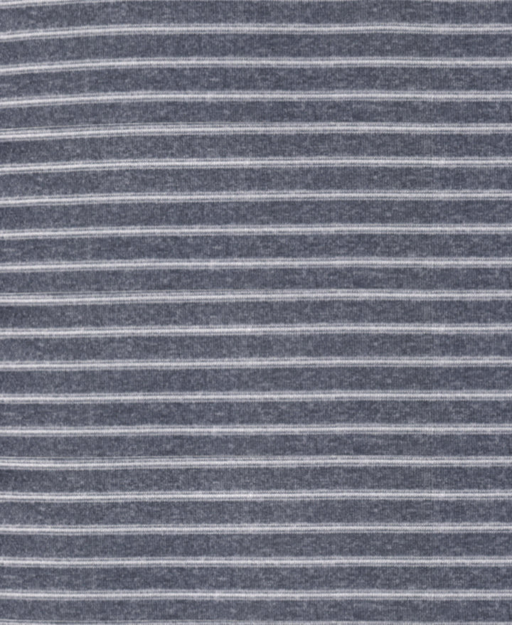 Heather Feeder Stripe Golf Polo (Peacoat Htr) 