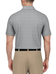 Heather Feeder Stripe Golf Polo (Tradewinds Htr) 