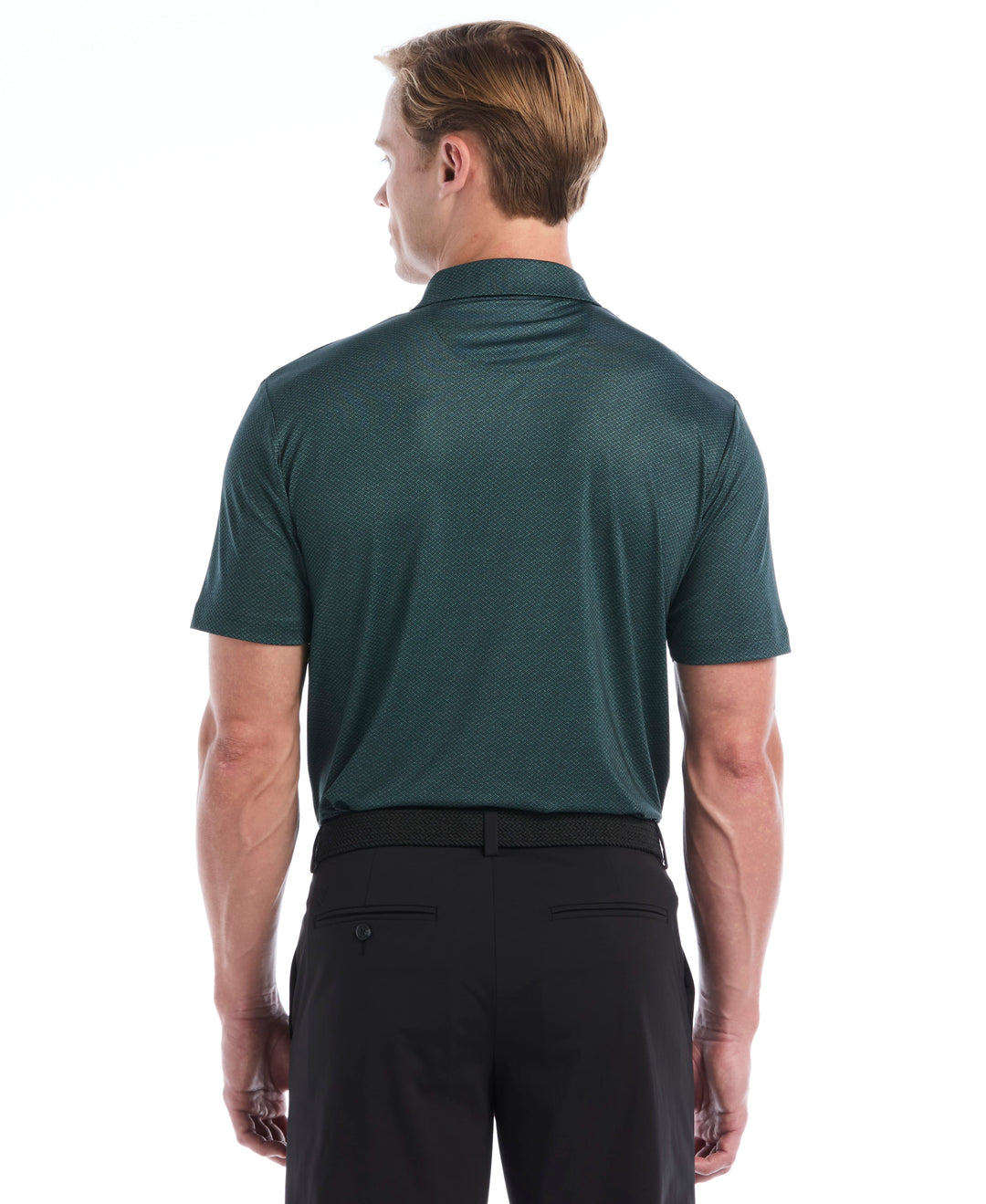 Heather Geo Print Golf Polo (Green Gables) 