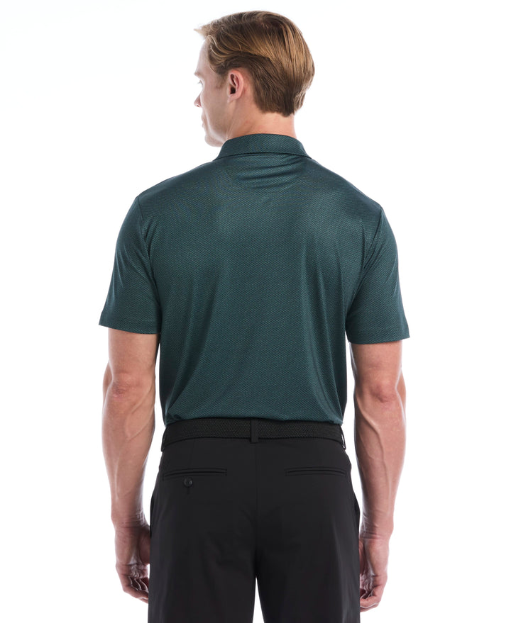 Heather Geo Print Golf Polo (Green Gables) 