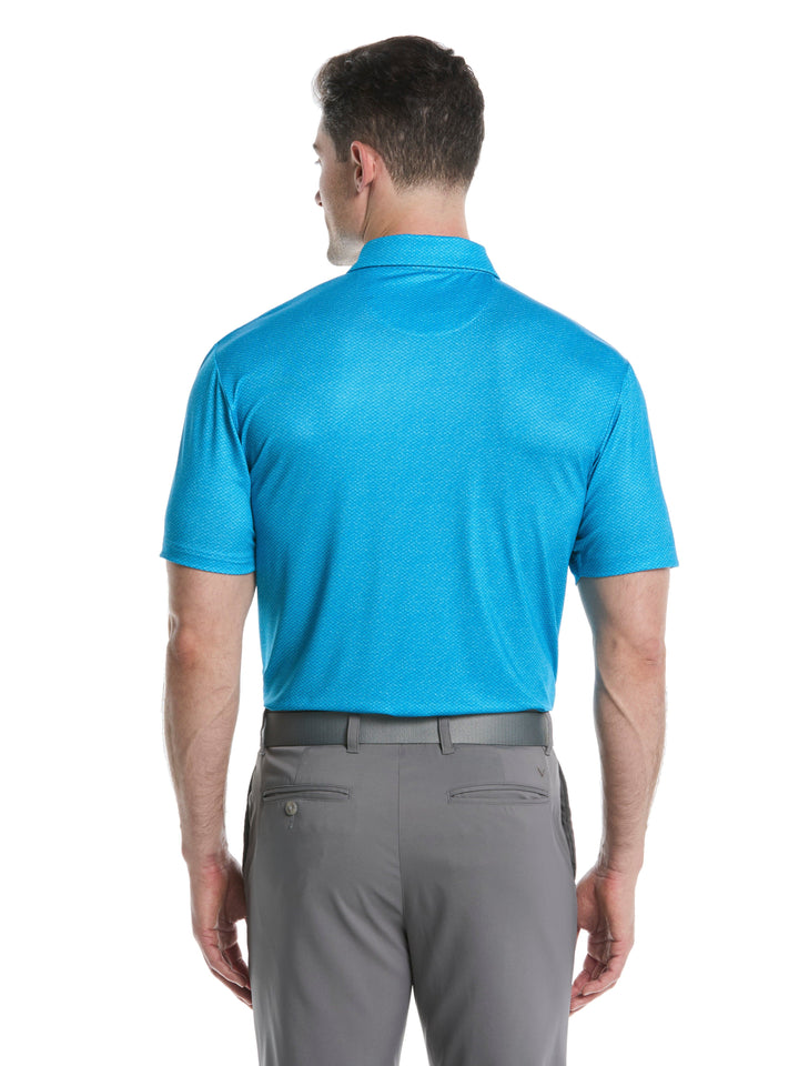 Men's Heather Geo Print Golf Polo