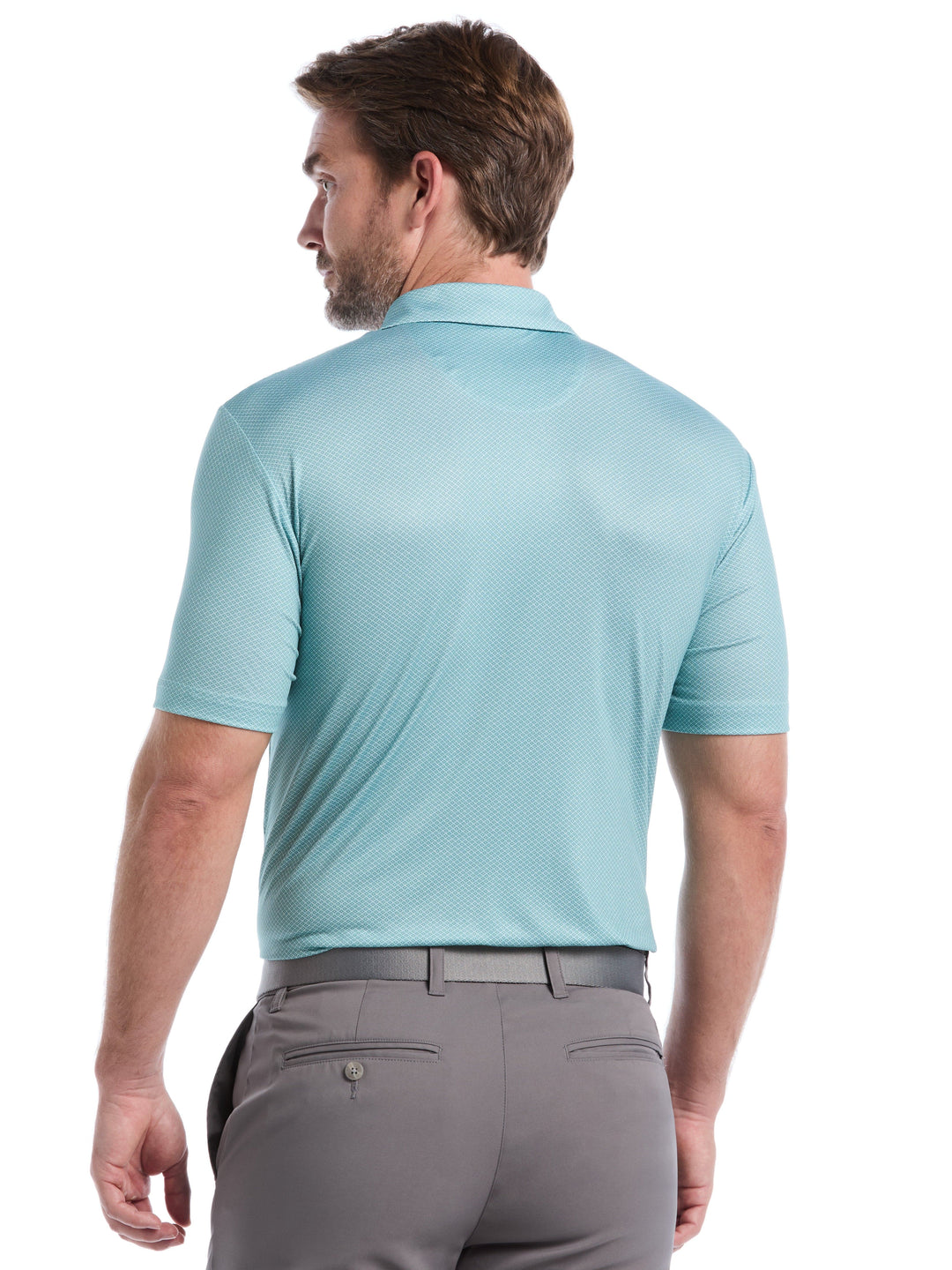 Men's Heather Geo Print Golf Polo