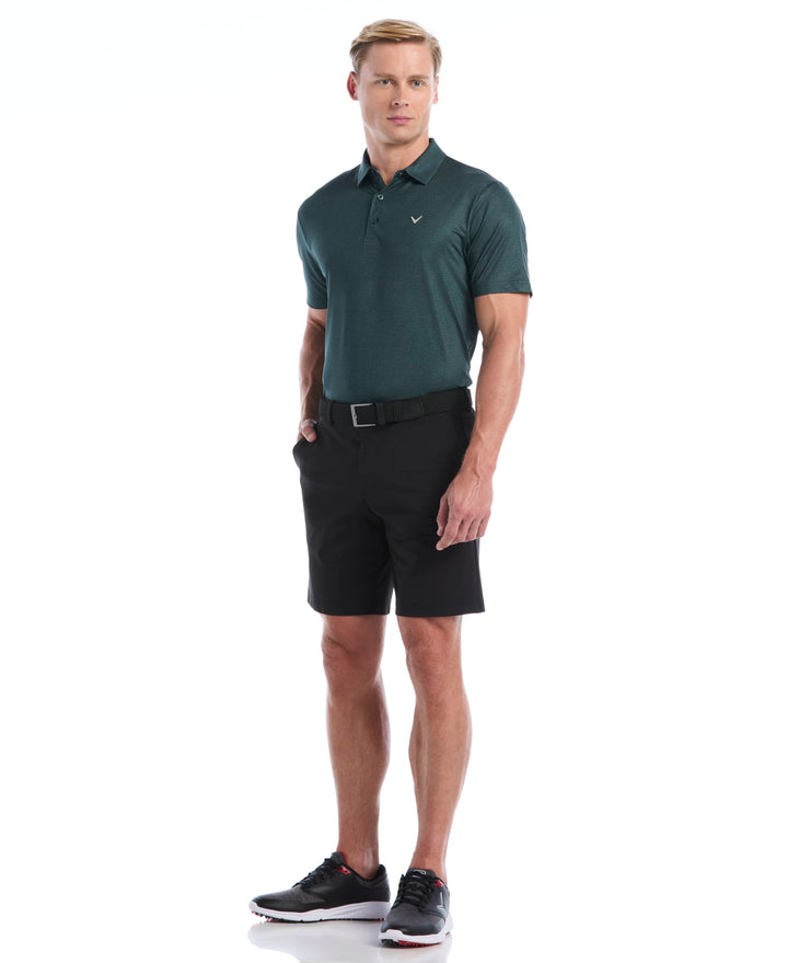 Heather Geo Print Golf Polo (Green Gables) 