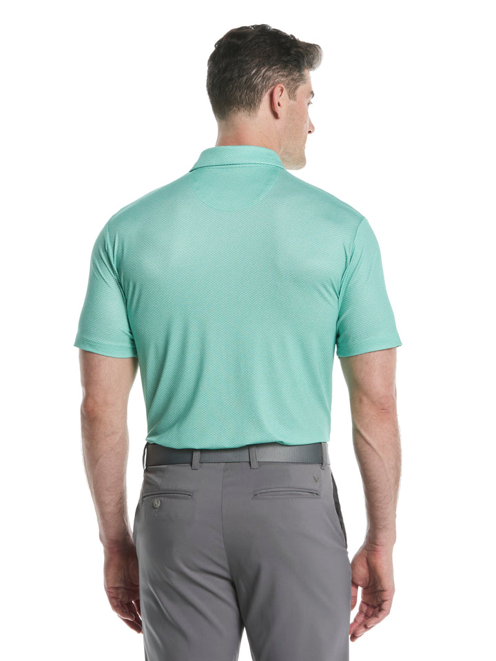 Men's Heather Geo Print Golf Polo