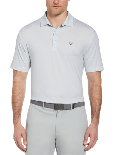 Heather Geo Print Golf Polo (Bright White) 