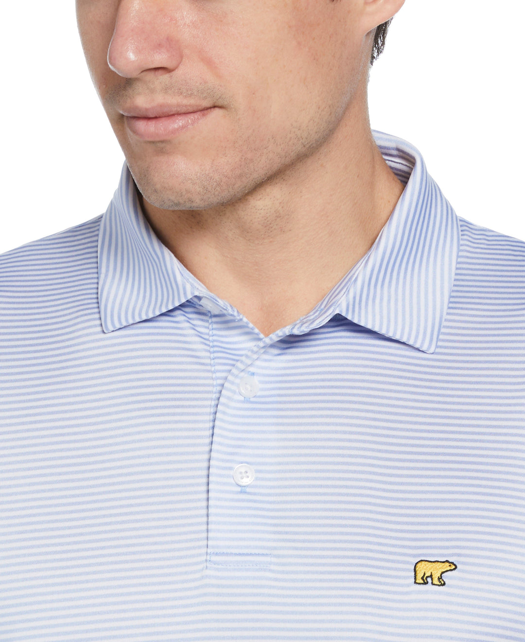 Short Sleeve Solid Texture Polo (Serenity) 