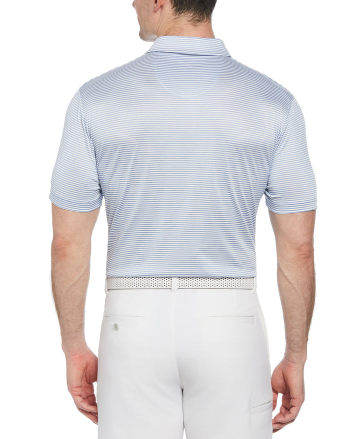Short Sleeve Two Color Stripe Polo (Bel Air Blue) 