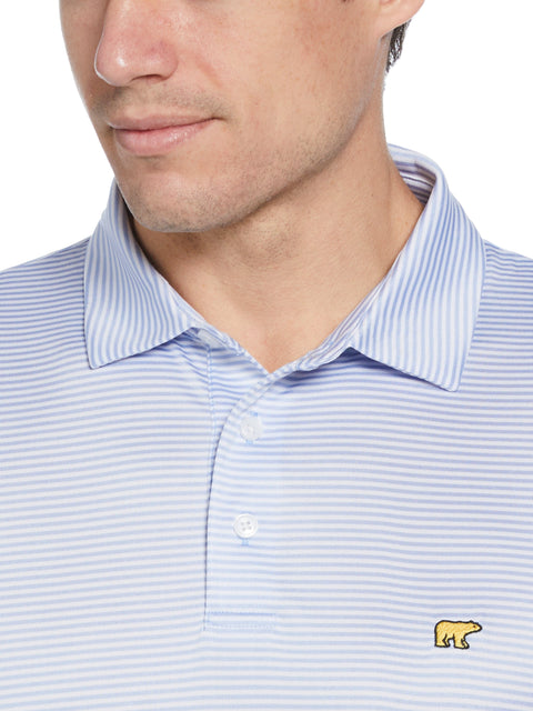 Short Sleeve Solid Texture Polo (Serenity) 