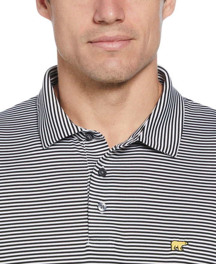  2 COLOR P/D STRIPE POLO (Caviar) 