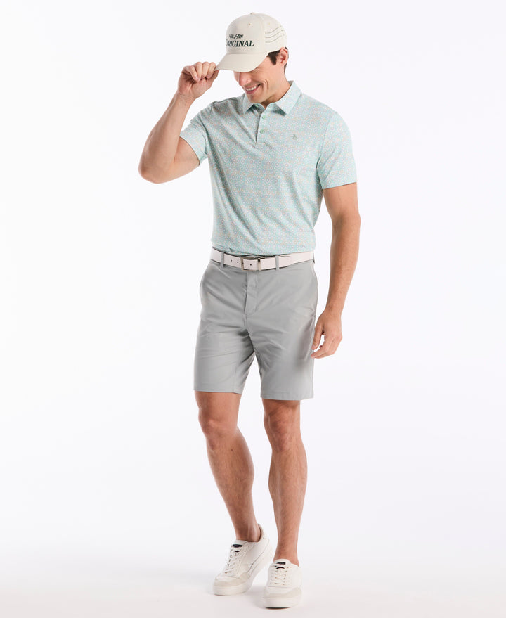 Framed Floral Golf Polo (Lichen) 