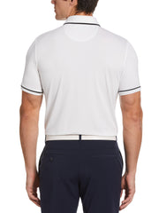 Oversized Pete Tipped Short Sleeve Golf Polo Shirt (Bright White) 