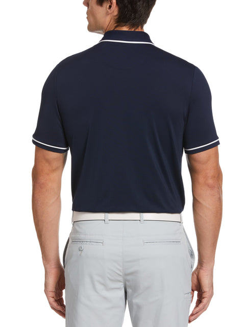 Oversized Pete Tipped Short Sleeve Golf Polo Shirt (Black Iris) 