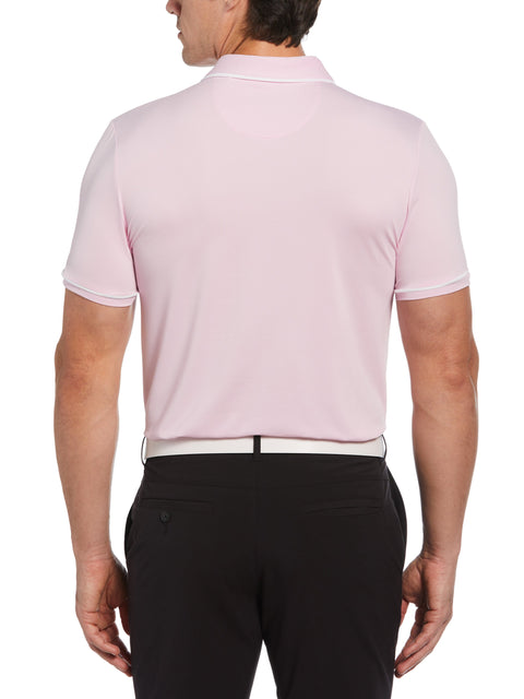 Oversized Pete Tipped Short Sleeve Golf Polo Shirt (Gelato Pink) 