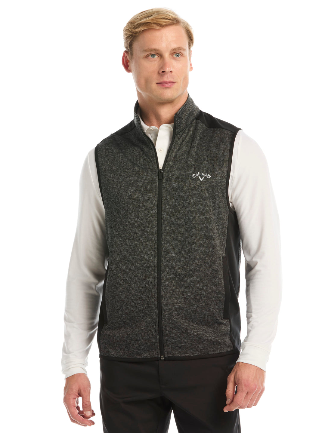 Men's Herringbone Midweight Full Zip Vest