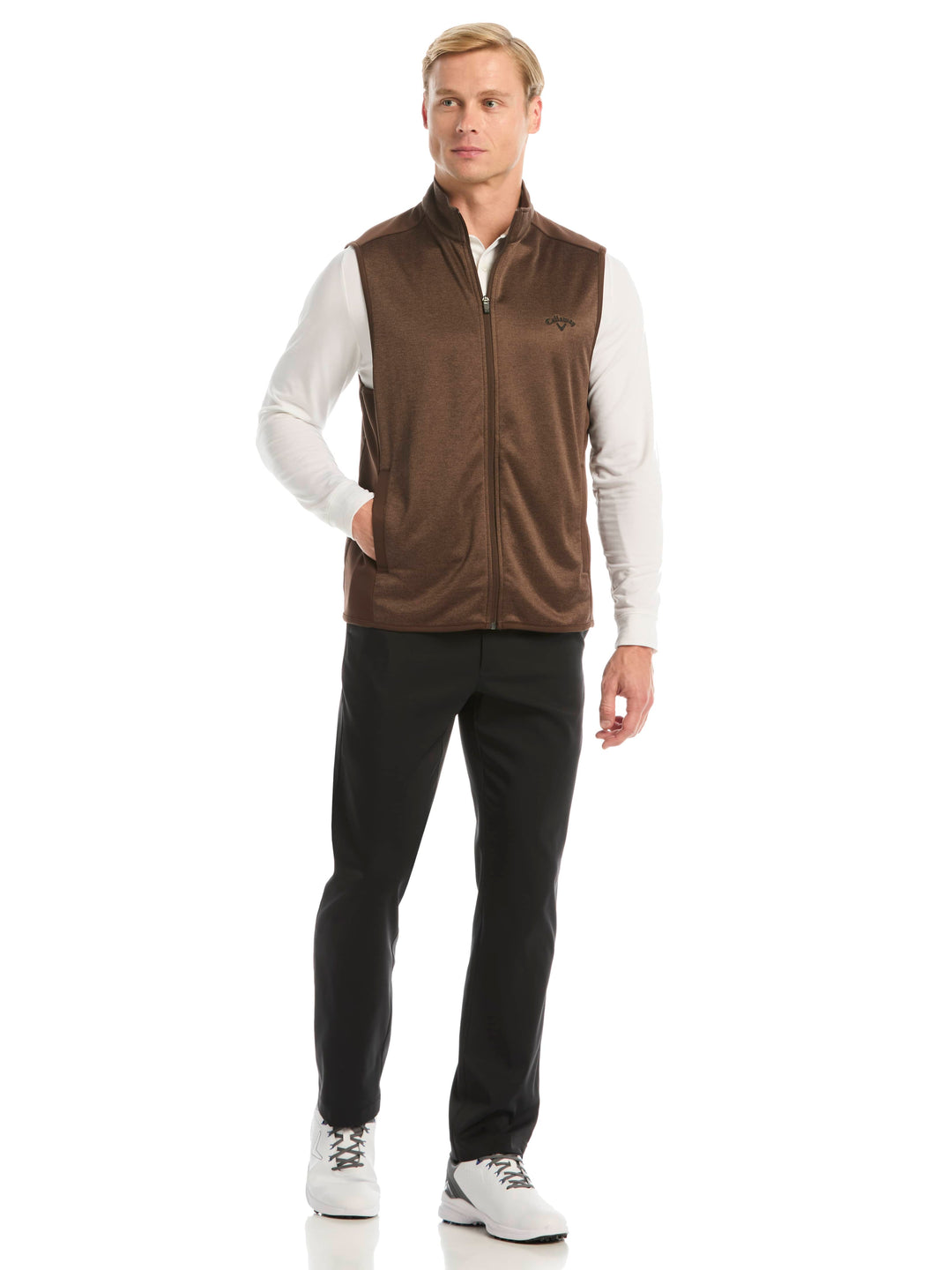 Men's Herringbone Midweight Full Zip Vest