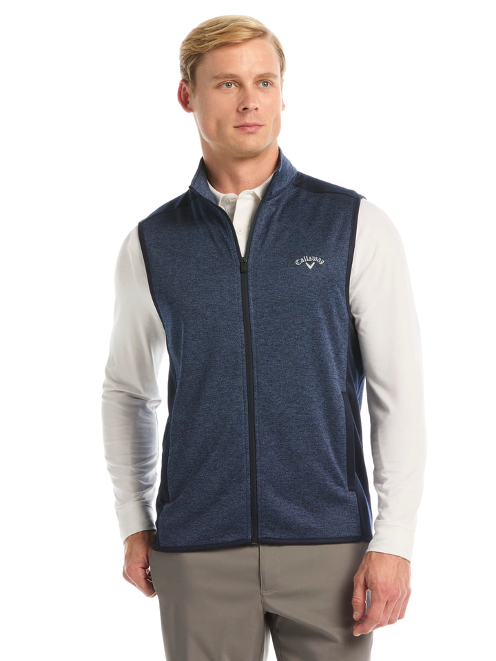 Men's Herringbone Midweight Full Zip Vest