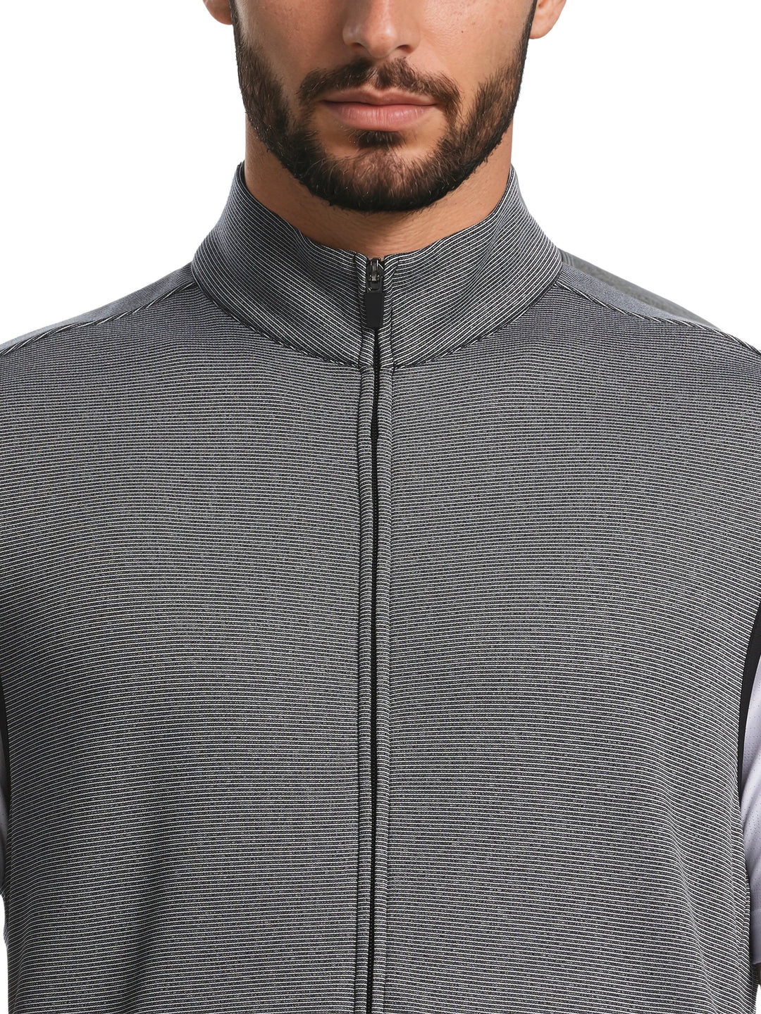 Men's Horizontal Heather Fleece Golf Vest