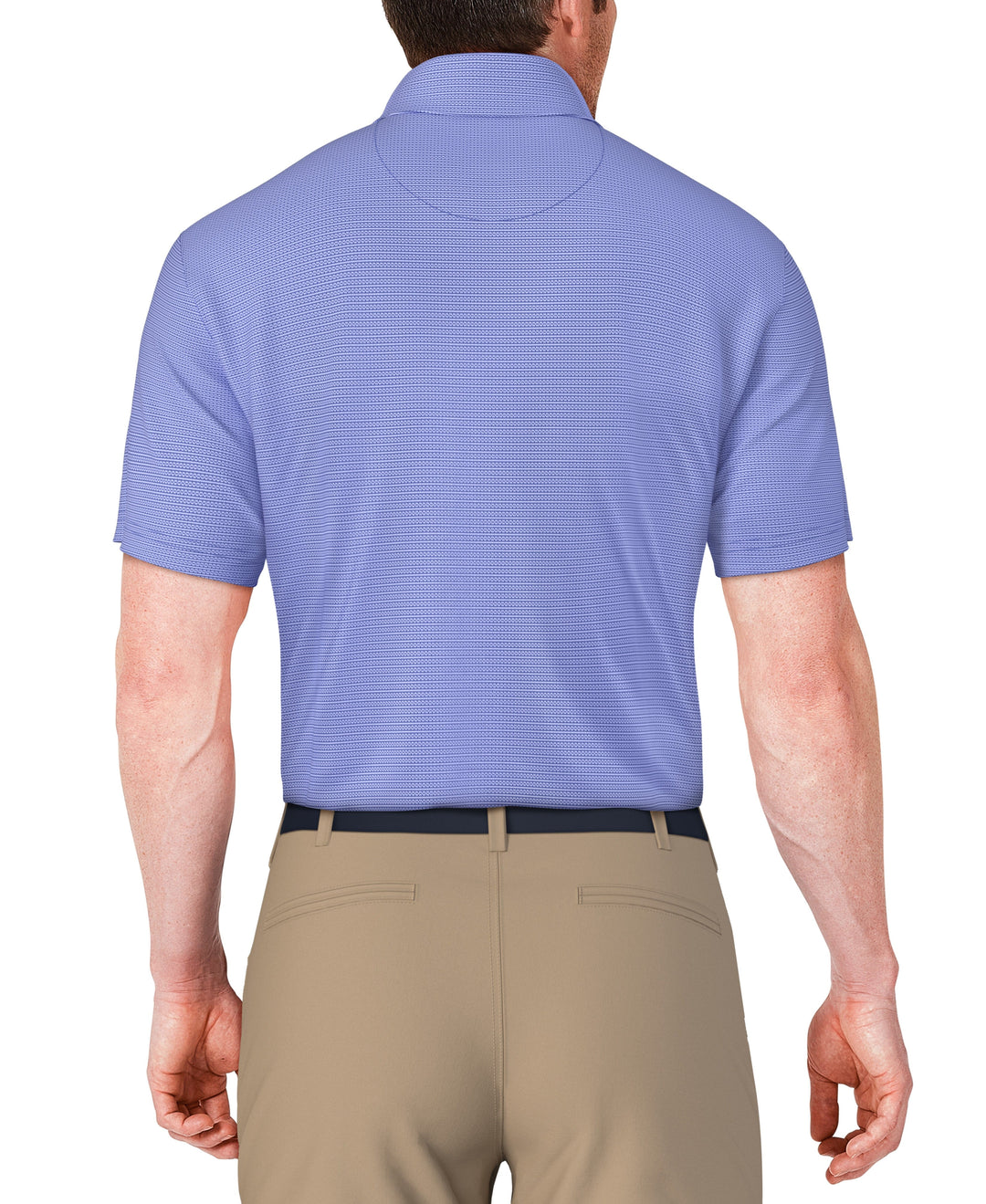 SS Horizontal Print Polo (Dazzling Blue) 