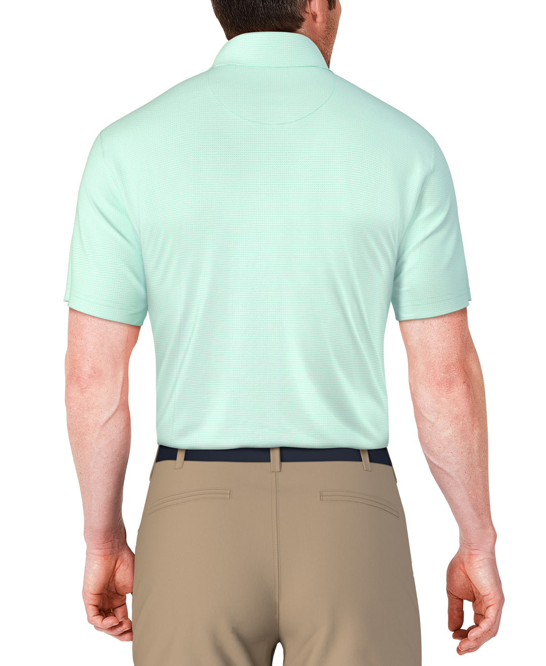 SS Horizontal Print Polo (Aruba Blue) 